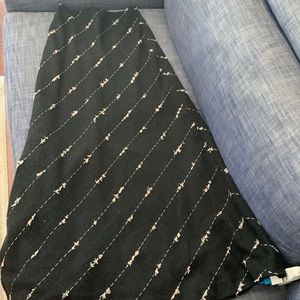 Demetrios long skirt with side zipper.